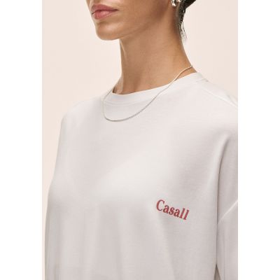 2. Casall Damen Oversized T-Shirt aus Baumwollmischung, Weiß