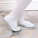 5. Jr Nazo Leder Tanzballettschuhe mit Gummibändern Weiß