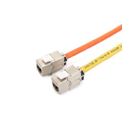 14. Keystone-Buchse RJ45 (8P8C) Kat. 6A, STP, geschirmt, werkzeuglos, Stahl, 24 Stück.