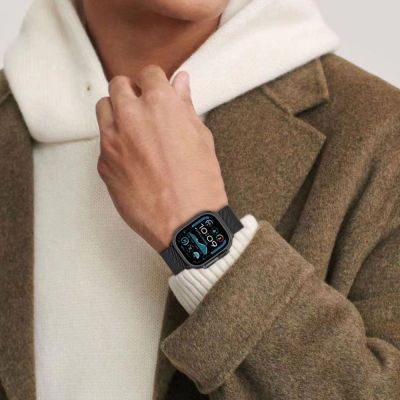4. Tech-Protect Milano Armband für Apple Watch 6 / 7 / 8 / 9 / 10 / SE / Ultra 1 / 2 (44 / 45 / 46 / 49 MM) – Titan