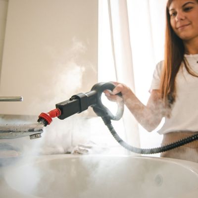 11. Polti Vaporetto Smart 110 Eco Dampfreiniger, Leistung 1500 W, Dampfdruck 4 bar, Wassertankkapazität 2 l, Weiß/Grün