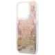 6. Guess Paisley Liquid Glitter Hülle für iPhone 14 Pro - Gold