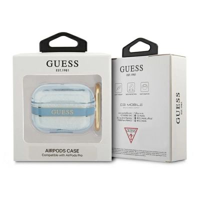 3. Guess, GUAPHHTSB AirPods Pro Cover Blue/Blue Strap Collection