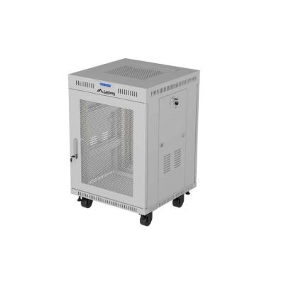 13. LANBERG Standschrank 19" 15U 600x600 LCD Grau