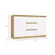 7. 2-türige Kommode mit 3 Schubladen, Artisan/Weiß, Set