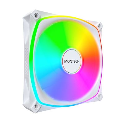 2. Montech RX120 PRO Computergehäuselüfter 12 cm Weiß 3 Stück.