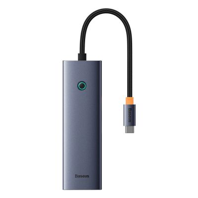 5. Baseus UltraJoy Serie 5-in-1 USB-C HDMI 4K 4x USB-A 3.0 Hub – Grau