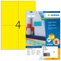 HERMA Etiketten A4 gelb 105 x 148 mm Papier matt 400 Stück
