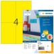 HERMA Etiketten A4 gelb 105 x 148 mm Papier matt 400 Stück