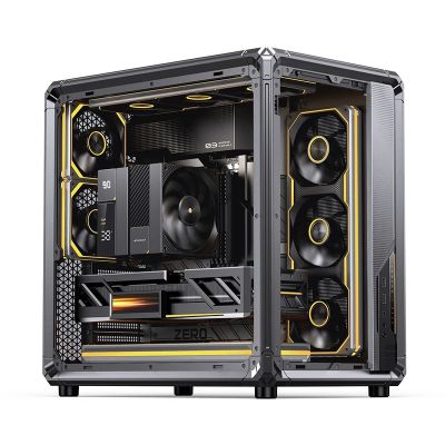 18. Jonsbo X400 PC-Gehäuse, Midi-Tower, ATX, gehärtetes Glas – grau