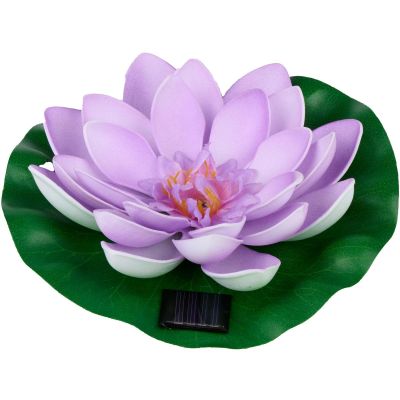 2. Solarlampe Wasserlilie 18 cm Violett