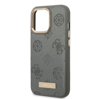 6. Guess GUHMP13XSAPSTG iPhone 13 Pro Max 6,7" Grau/Grau Hardcase Peony Logo Plate MagSafe