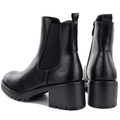 10. Damen-Ankle-Boots, gefüttert, schwarz, Potocki SZ12742