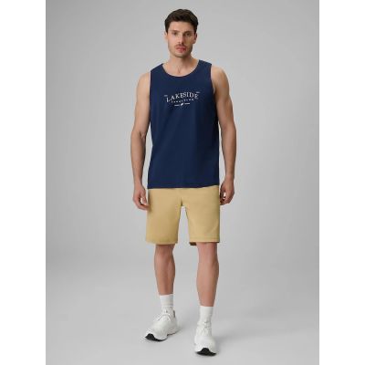 3. Ärmelloses Herren-T-Shirt mit Aufdruck, reguläre Passform, 4F 4FRSS26TSLEM331-31S