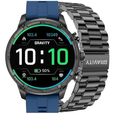 Smartwatch Gravity Schwarzes Armband + Armband GT41-2