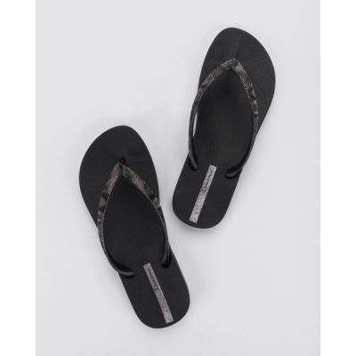 4. Ipanema Mesh IX bequeme Damen Flip-Flops Schwarz