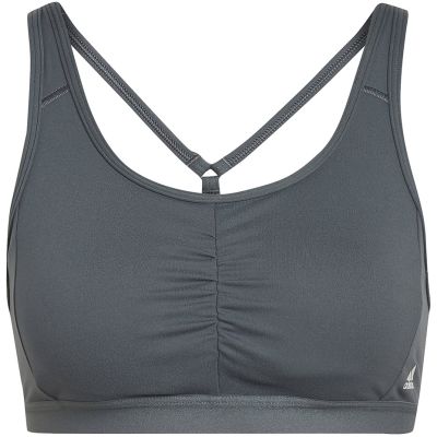 7. adidas Coreessentials Damen-Sport-BH mit mittlerem Halt, Grau, HD7686