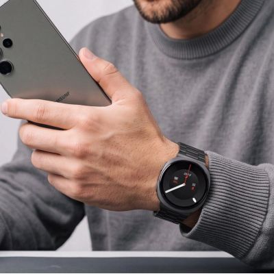 3. Tech-Protect Edelstahlarmband für Samsung Galaxy Watch 40/44/46 mm – Schwarz