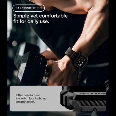 9. Spigen Rugged Armor Pro Schutzhülle und Armband für Apple Watch 42 mm – Mattschwarz