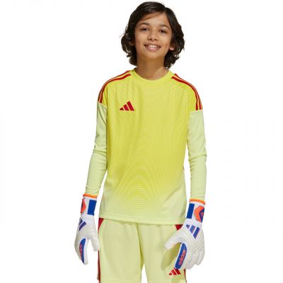 5. adidas Tiro 25 Competition Langarm-Torwarttrikot für Kinder, Gelb und Rot, KJN2020
