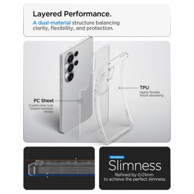 8. Spigen Ultra Hybrid Hülle für Samsung Galaxy S26 Ultra – Transparent