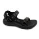 Lee Cooper Herrenschuhe mit Klettverschluss für sommerliche Strandsandalen, leicht, schwarz