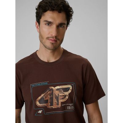 3. Herren-T-Shirt mit Aufdruck, regulär, Größe 4F 4FRSS26TTSHM4230-81S