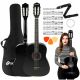 SUPRIMO CGS2 BK 4/4 klassische Gitarre schwarz zum Lernen