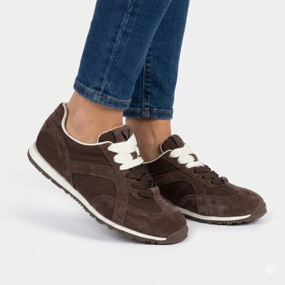 5. Damenschuhe aus braunem Wildleder, Modell Vinceza 86427