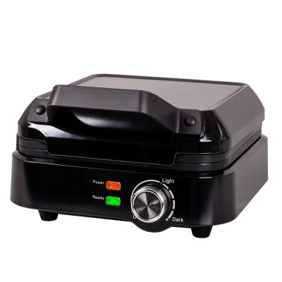 ELDOM WA900 WAFFELEISEN 1200-2000W, SANFTE TEMPERATURREGELUNG, DECKELVERRIEGELUNG, HEISSHALTENDER GRIFF