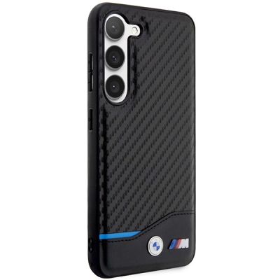 4. BMW Leder Carbon Hülle für Samsung Galaxy S23+ - schwarz