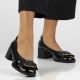 7. Schwarze Lacklederpumps mit Blockabsatz, Modell Filippo DP6960