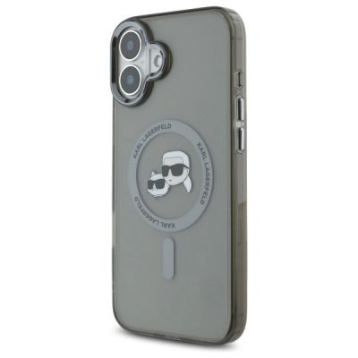 2. Karl Lagerfeld IML Metal Karl&Choupette Head MagSafe Hülle für iPhone 16 - Schwarz