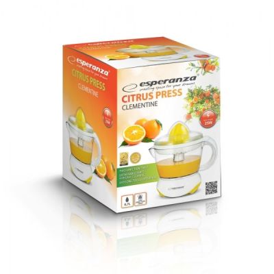 3. Esperanza Clementine EKJ001Y Slow Juicer für Zitrusfrüchte (25 W; 0,75 l; gelb)