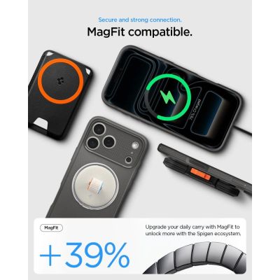 5. Spigen Rugged Armor MagSafe Hülle für iPhone 18 Pro / 17 Pro – Grau