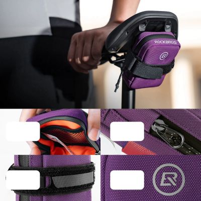 4. Rockbros F006 kleine Satteltasche, lila