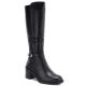 Sergio Leone KZ-14 schwarze gefütterte Stiefel mit hohem Absatz