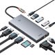 4. HUB Baseus PortalJoy Series 13in1 USB-C – 2x HDMI / DP / VGA / USB-A 3.1 / USB-C 3.1 / USB-A 2.0 / PD / RJ45 / SD / TF / AUX – grau