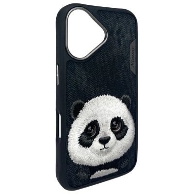 4. Nimmy Big Eyed Pet 2.0 Panda Hülle für iPhone 16 - Schwarz