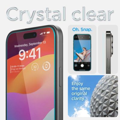 11. Spigen Glas.tR EZ Fit gehärtetes Glas für iPhone 15 Plus / 16 Plus - 2 Stk.