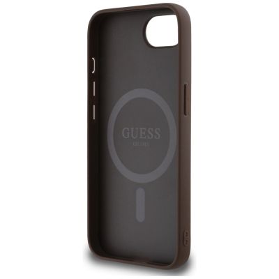 7. Guess 4G Ring Classic Logo MagSafe iPhone 16e Hülle - Braun