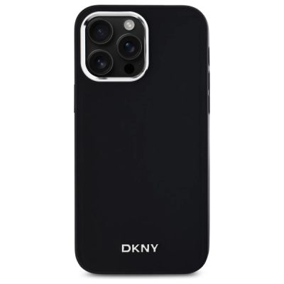 3. DKNY Plain Logo MagSafe Hülle für iPhone 14 Pro Max – Schwarz