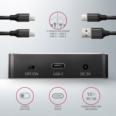 6. Axagon ADSA-M2C Festplatten-Dockingstation USB 3.2 Gen 2 (3.1 Gen 2) Typ-C