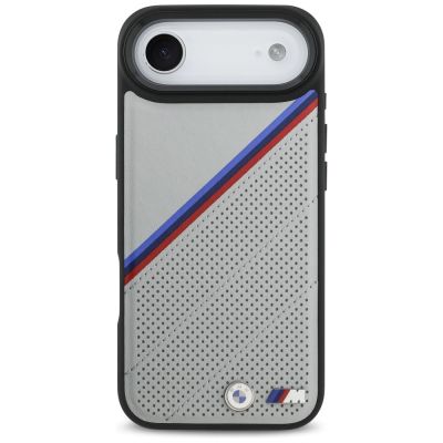 3. BMW M Tricolor Metal Logo MagSafe Case für iPhone 17 Air – Grau