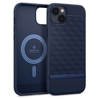Caseology Parallax Mag Hülle mit MagSafe für iPhone 14 Plus – Marineblau
