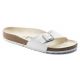 Birkenstock Madrid Birko-Flor Weiße Damen Flip-Flops normal breit (0040731)