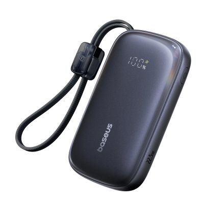Baseus EnerFill FC21 Qpow 3 Ultra 20000mAh 22,5W Powerbank mit Display und Kabel – Schwarz