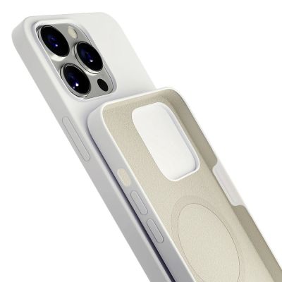 5. 3mk Hardy Silikon-MagCase für iPhone 14 Pro Max – Weiß