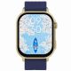 6. GRAVITY GT15-11 Damen-Smartwatch, marineblaues Silikonarmband + goldenes Armband