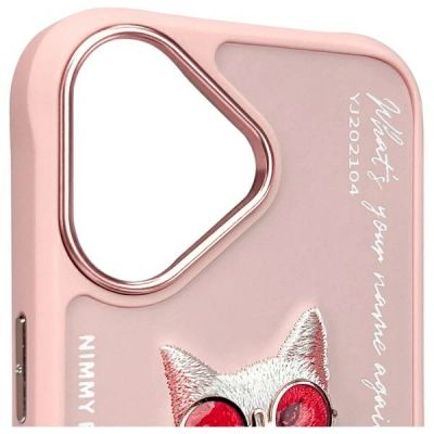 5. Nimmy Glasses Cool Cat iPhone 16 Hülle - Rosa
